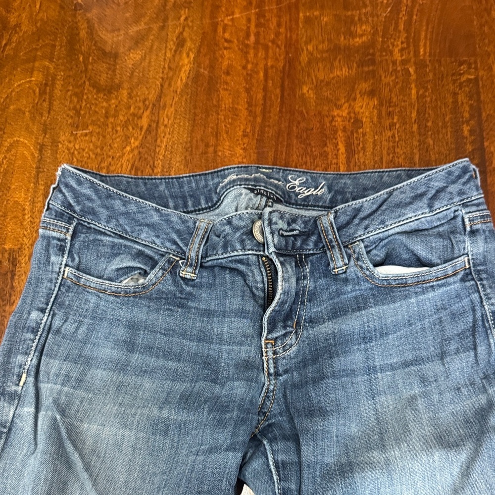 American Eagle Blue Denim Jegging Jeans - Picture 3 of 7